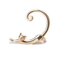 Fashion Cat Alloy Plating No Inlaid Earrings 1 Piece main image 4