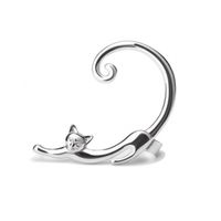Fashion Cat Alloy Plating No Inlaid Earrings 1 Piece main image 2