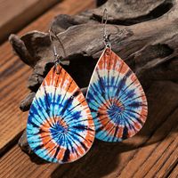 Fashion Water Droplets Alloy Printing No Inlaid Earrings 1 Pair main image 3