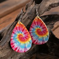 Fashion Water Droplets Alloy Printing No Inlaid Earrings 1 Pair main image 5