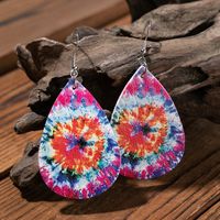 Fashion Water Droplets Alloy Printing No Inlaid Earrings 1 Pair main image 1