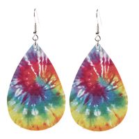Fashion Water Droplets Alloy Printing No Inlaid Earrings 1 Pair sku image 2