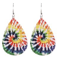 Fashion Water Droplets Alloy Printing No Inlaid Earrings 1 Pair sku image 3
