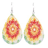 Fashion Water Droplets Alloy Printing No Inlaid Earrings 1 Pair sku image 11