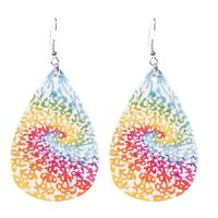 Fashion Water Droplets Alloy Printing No Inlaid Earrings 1 Pair sku image 12