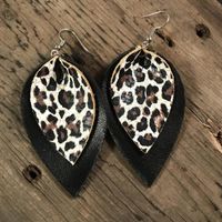 Fashion Leaf Synthetics Printing No Inlaid Drop Earrings 1 Pair main image 3