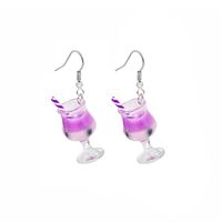 Cute Wine Glass Resin 3d Print Earrings 1 Pair main image 4