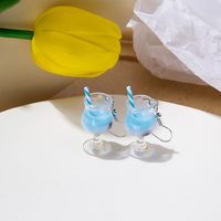 Cute Wine Glass Resin 3d Print Earrings 1 Pair sku image 5