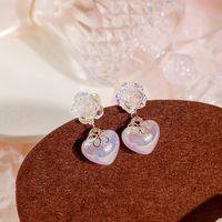 Elegant Flower Arylic Tassel Rhinestones Earrings 1 Pair sku image 9