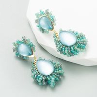 Fashion Water Droplets Alloy Artificial Crystal Earrings 1 Pair main image 1