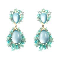 Fashion Water Droplets Alloy Artificial Crystal Earrings 1 Pair main image 3