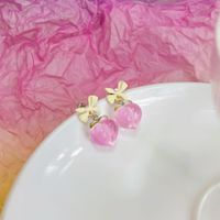 Elegant Flower Arylic Tassel Rhinestones Earrings 1 Pair sku image 10