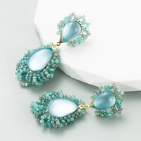 Fashion Water Droplets Alloy Artificial Crystal Earrings 1 Pair main image 4