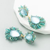 Fashion Water Droplets Alloy Artificial Crystal Earrings 1 Pair main image 5