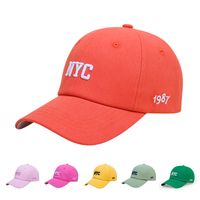 Unisex Fashion Letter Number Embroidery Curved Eaves Baseball Cap main image 5