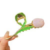 Fashion Flower Alloy Stoving Varnish Hair Clip 1 Piece main image 4