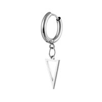 Style Simple Triangle Traverser Acier Inoxydable Des Boucles D'oreilles Polissage Boucles D'oreilles En Acier Inoxydable sku image 2