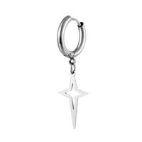 Simple Style Triangle Cross Stainless Steel Earrings Polishing Stainless Steel Earrings sku image 3