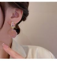 Fashion Flower Resin Zircon Earrings 1 Pair main image 4