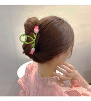 Mode Blume Legierung Spray Farbe Acryl Haar Kralle Clips main image 1