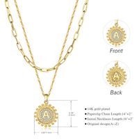 Fashion Letter Alloy Plating Zircon Necklace main image 2