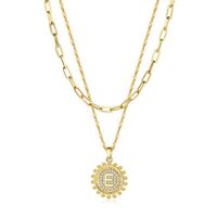 Fashion Letter Alloy Plating Zircon Necklace sku image 5