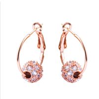 Glam Spherical Alloy Diamond Artificial Diamond Earrings main image 3