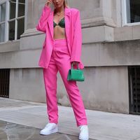 Täglich Frau Mode Einfarbig Polyester Hosen-Sets Hosen-Sets main image 4