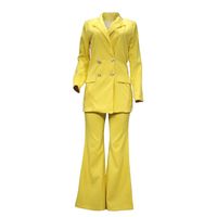 Fashion Solid Color Polyester Button Pants Sets 2 Piece Set main image 4