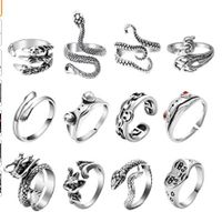 Retro Animal Alloy Plating Metal Open Ring 1 Set sku image 13