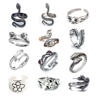 Retro Animal Alloy Plating Metal Open Ring 1 Set sku image 11