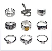 Retro Animal Alloy Plating Metal Open Ring 1 Set sku image 9