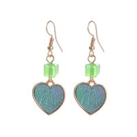 Fashion Heart Shape Alloy Plating Artificial Crystal Earrings 1 Pair sku image 1
