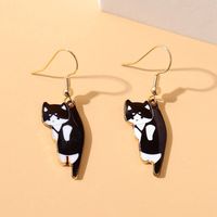 Cartoon Style Cat Alloy Plating Earrings 1 Pair main image 4