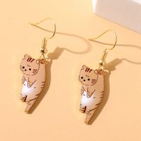 Cartoon Style Cat Alloy Plating Earrings 1 Pair sku image 3