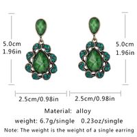 Fashion Water Droplets Alloy Plating Diamond Artificial Gemstones Artificial Diamond Ear Studs 1 Pair main image 7