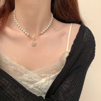 Mode Runden Perlen Künstliche Strasssteine Halskette 1 Stück main image 2