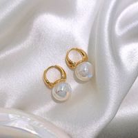 Romantic Geometric Resin Plating Artificial Pearls Earrings main image 1