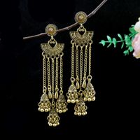 Women's Retro Ethnic Style Bohemian Tassel Alloy No Inlaid Ear Studs Drop Earrings main image 3