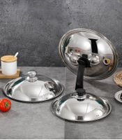 Simple Wholesale Household 28-42cm Wok Combination Cover Stainless Steel Pot Lid main image 3