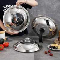 Simple Wholesale Household 28-42cm Wok Combination Cover Stainless Steel Pot Lid main image 5