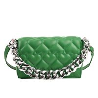 Fashion Square Heart Pattern Pendant Chain Pu Leather Portable Shoulder Bag sku image 4