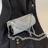 Fashion Shiny Column Small Size Chain Strap Shoulder Bag main image 2