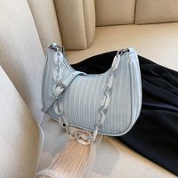 Fashion Pendant Chain Small Capacity Pu Leather Underarm Crossbody Bag main image 3
