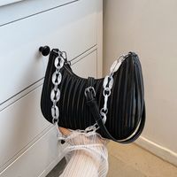 Fashion Pendant Chain Small Capacity Pu Leather Underarm Crossbody Bag main image 1
