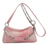 Trendy Square Gradient Color Chain Small Size Pu Leather Shoulder Bag sku image 2