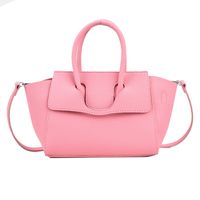 Large Artificial Leather Solid Color Fashion Square Buckle Crossbody Bag sku image 6