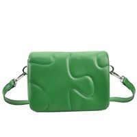 Simple Fashion Square Small Size Thin Strap Pu Leather Crossbody Bag sku image 1