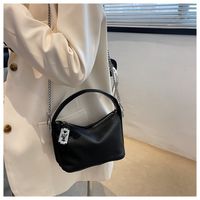 Fashion Square Chain Strap Small Size Pu Leather Portable Shoulder Bag sku image 3