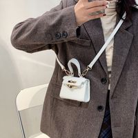 Simple Square  Mini Size Pu Leather Portable Shoulder Bag main image 2